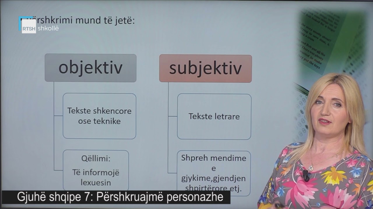 Gjuhë shqipe 7 - Përshkruajmë personazhe