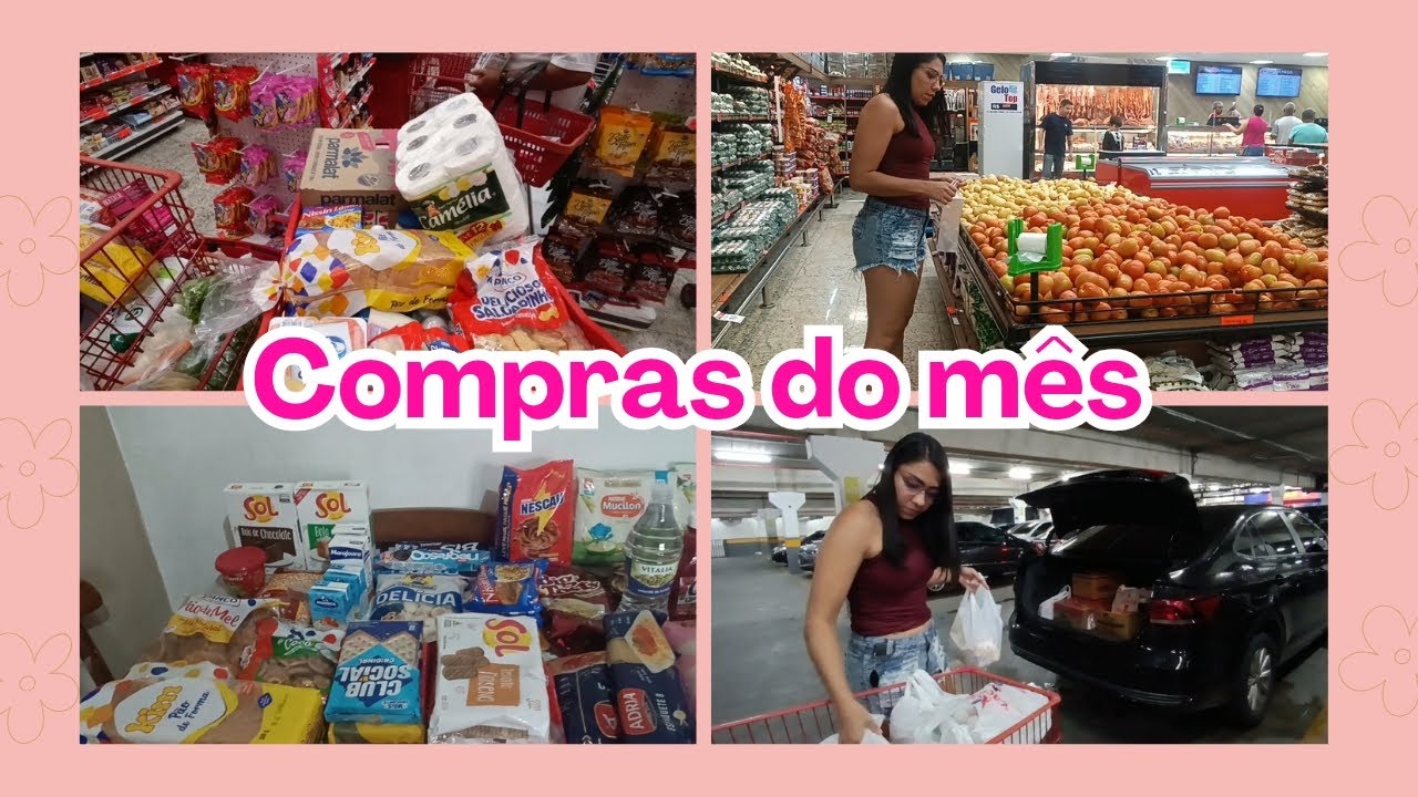 COMPRAS DO MÊS - QUANTO GASTEI 🤔 - ARRUMEI E ORGANIZEI TUDO.