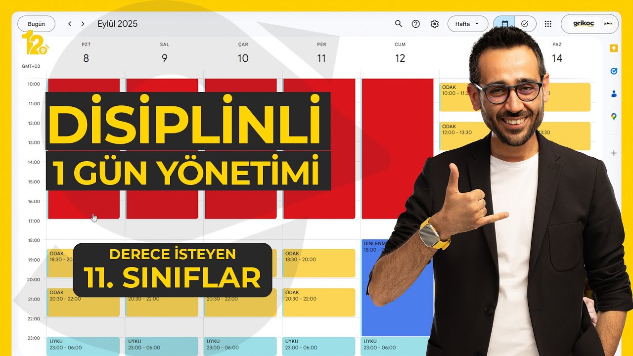 Derece İsteyen 11.Sınıflar İçin Disiplinli 1 Gün Yönetimi 🤙