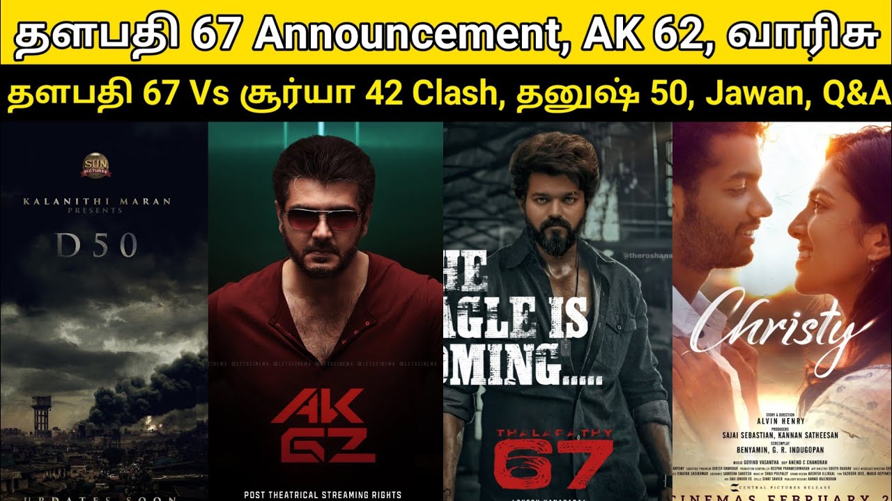 Thalapathy 67 | AK 62 Heroine?, Varisu Collection, Dhanush 50, Custody, Run Baby Run, Vaathi