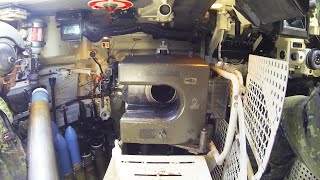 Inside the Leopard 1A5  Tank Gunnery Loading