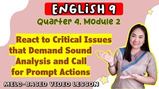 React to Critical Issues || GRADE 9 || MELCbased VIDEO LESSON | QUARTER 4 | Module 2