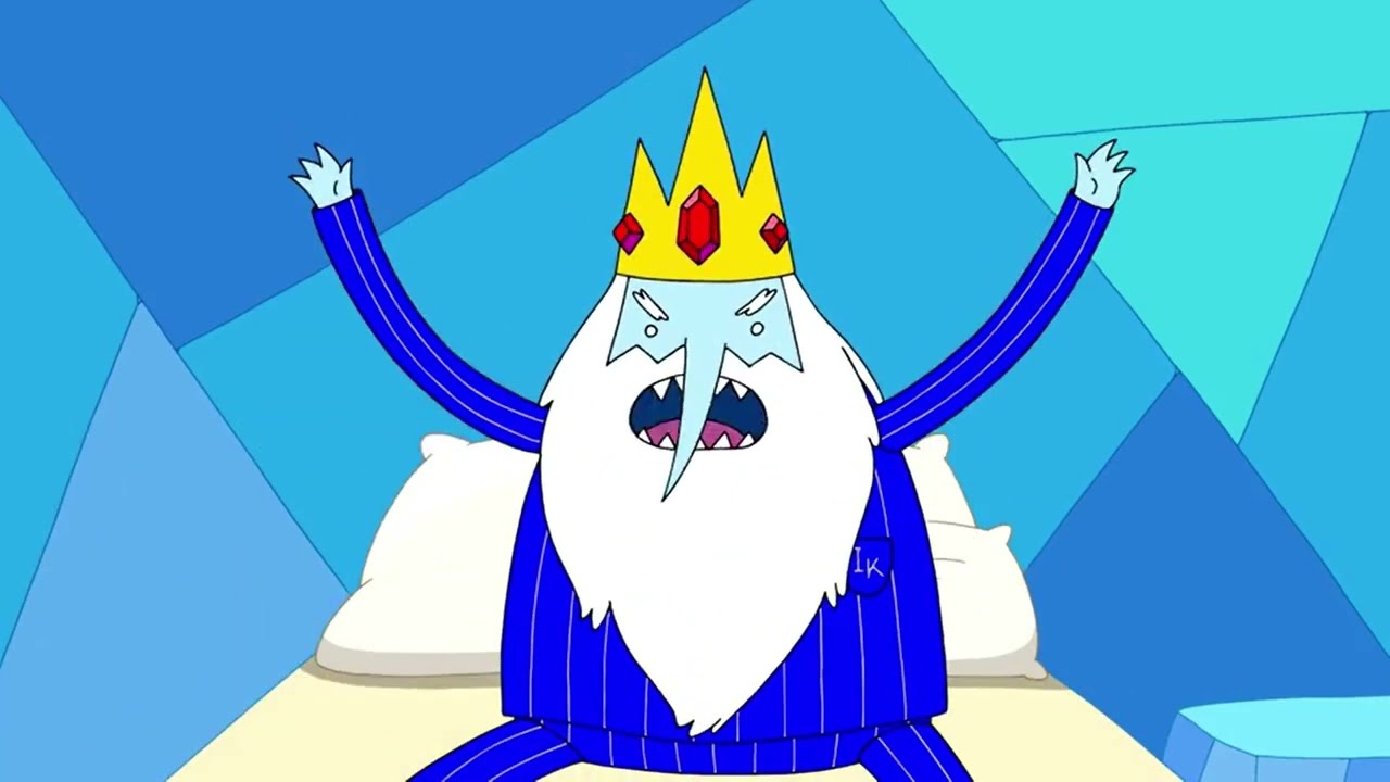 Gunter breaks Ice King's leg while he is sleeping | Adventure Time