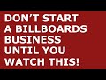 How to Start a Billboards Business | Free Billboards Business Plan Template Included