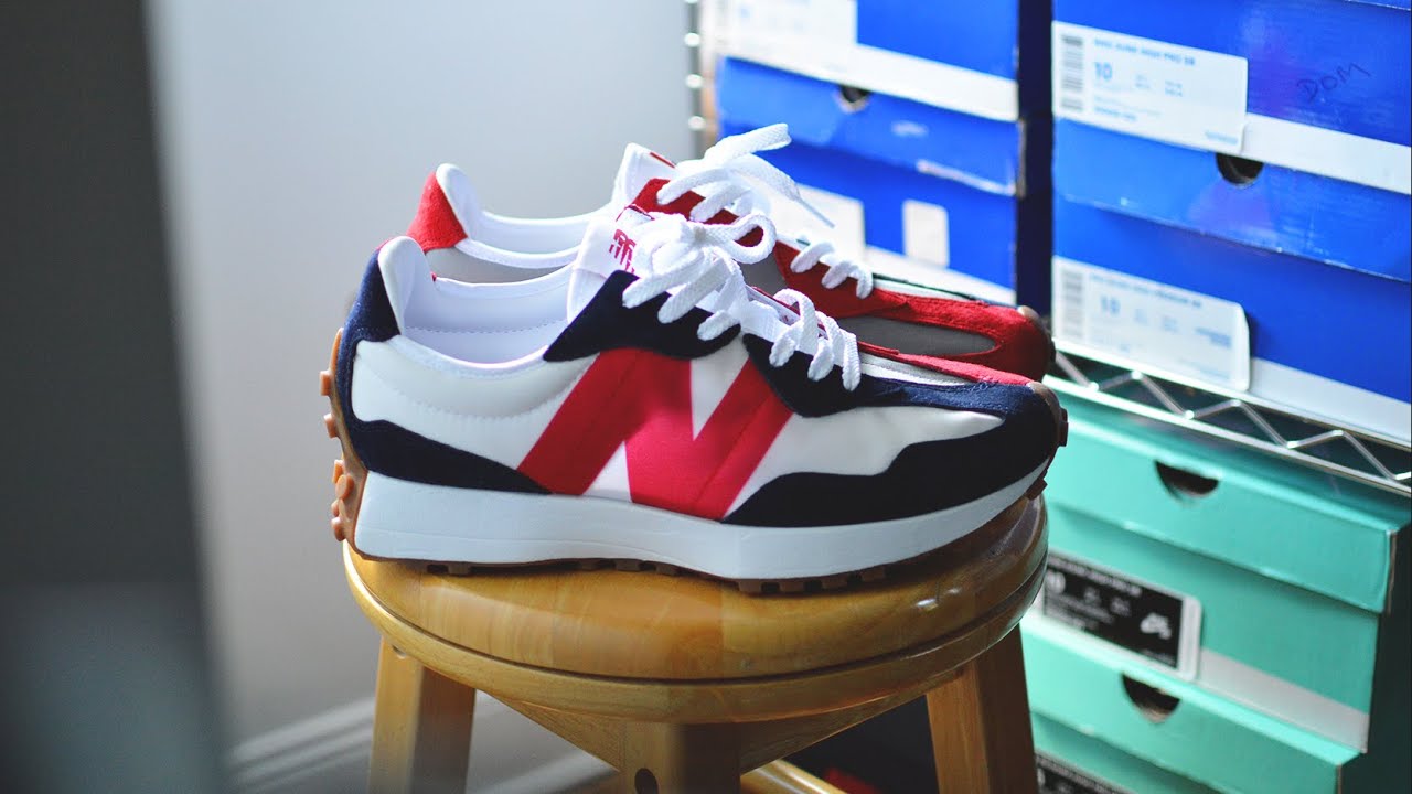 The BEST General Release New Balance of 2020? | New Balance 327 'Navy/Red'  (MS327RP) Review! - YouTube