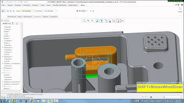 [Creo 3.0] Flexible Modeling Applying Flexible Move using the Dragger