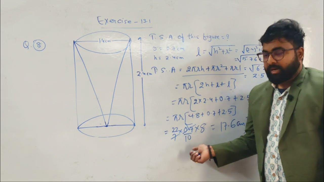 From a solid cylinder whose height is 2.4 cm and diameter 1.4 cm,a