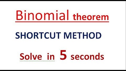 Binomial theorem shortcut method | How to find the term independent of X | subhrajit naha