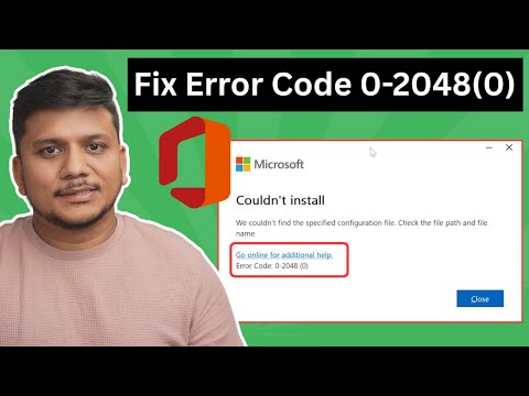 Fix Error code: 0-2048 (0) Couldn't Install | Office Tool Problem | Microsoft Office Error