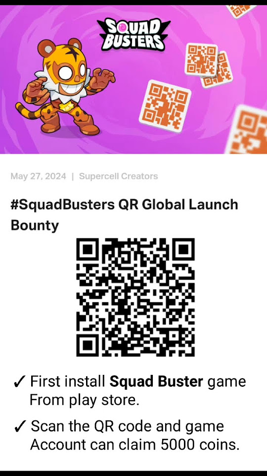 🔥 Squad Busters QR Global Launch Bounty 🥰🥰🥰 SquadBusters GiftedBySupercell supercell YouTube