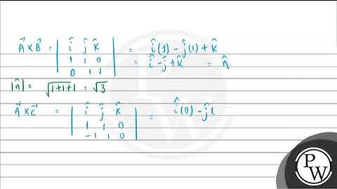 Three particles \(P, Q\) and \(R\) are moving along the vectors \(\vec{A}=\hat{i}+\hat{j}, \vec{....