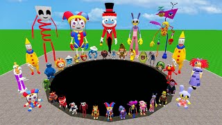 🕳️ BIG PIT ALL THE AMAZING DIGITAL CIRCUS POMNI CAINE ELMO BANANA SMURF CAT SPARTAN KICKING in Gmod