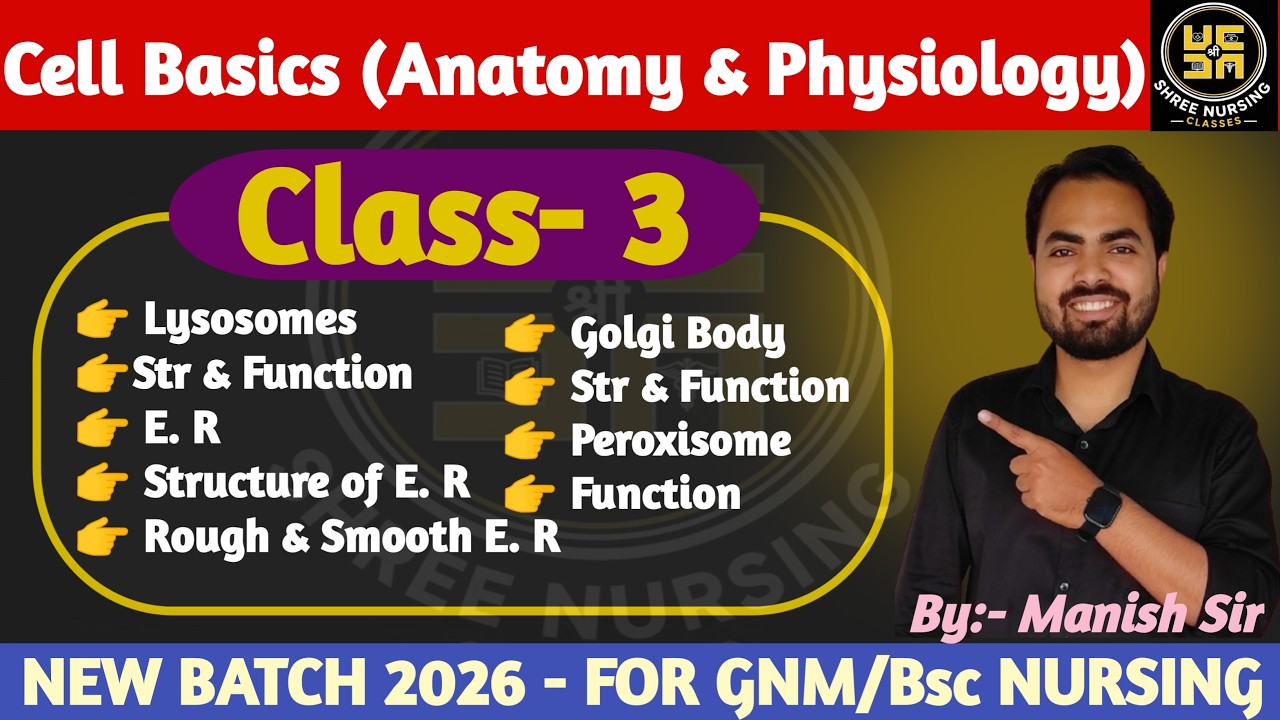 Part- 03 l Cell Basics | Lysosomes, E.R, Golgi Body, Peroxisome I It's Structure & Function l SNC l