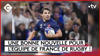 Rugby : Antoine Dupont de retour à l’entraînement - La Story - C à Vous - 09/10/2023