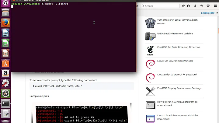 Modify Ubuntu Terminal (Shell Prompt Name and Color)