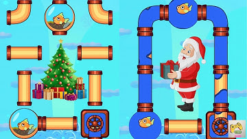Save The Fish Game Gameplay Fishdom Christmas Friends New Love Game Walkthrough Ads Level (636-644)