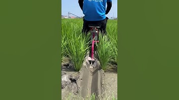 The process of making a water channel using a bicycle #shorts