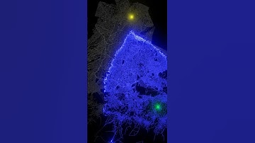 Mexico City: A* (A-Star) with Chebyshev Heuristic. Pathfinding Algorithm on Real Maps #map #astar