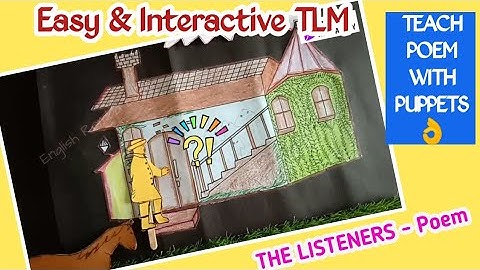 BEST TLM🤩 / Method to teach English poem with puppets/ "THE LISTENERS"/ Poem recitation