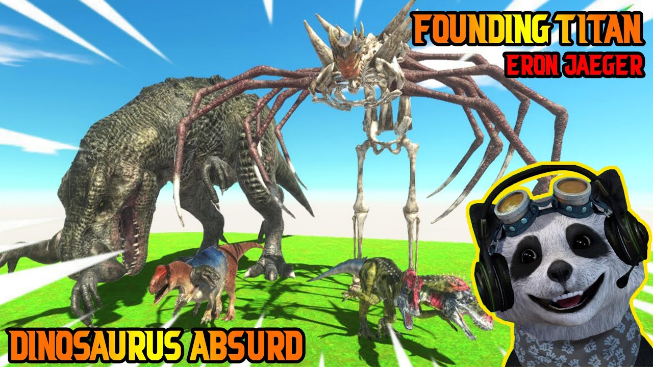 MUNCULNYA FOUNDING TITAN DAN DINOSAURUS ABSURD!!! - Animal Revolt Battle Simulator