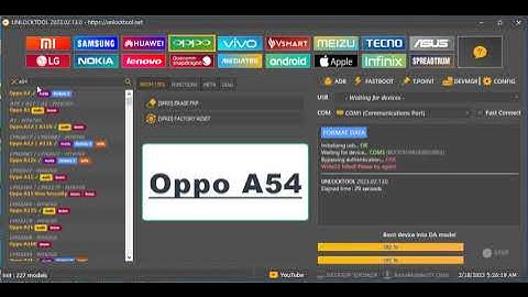 Oppo A54 CPH2239 | CPH2236 Factory Reset Remove Password WithOut Data Loss By UnlockTool One Click