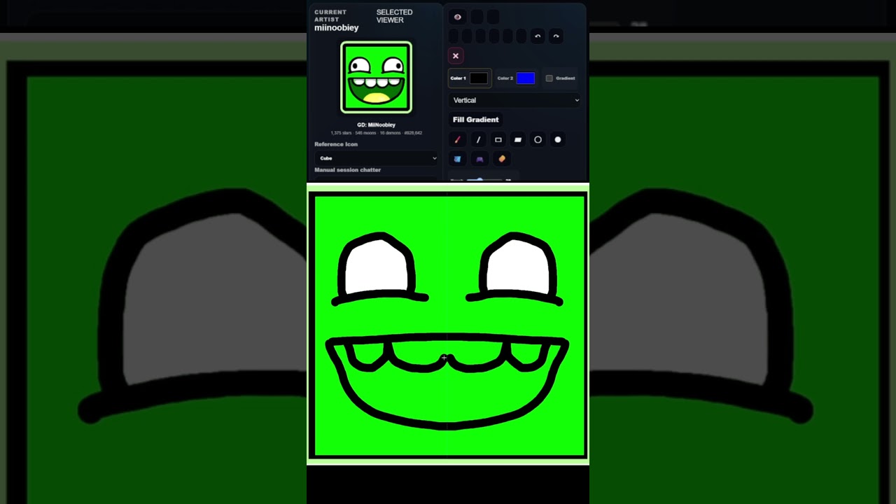 DJ LeFave Poorly Draws @MiiNoobiey 's #geometrydash icon