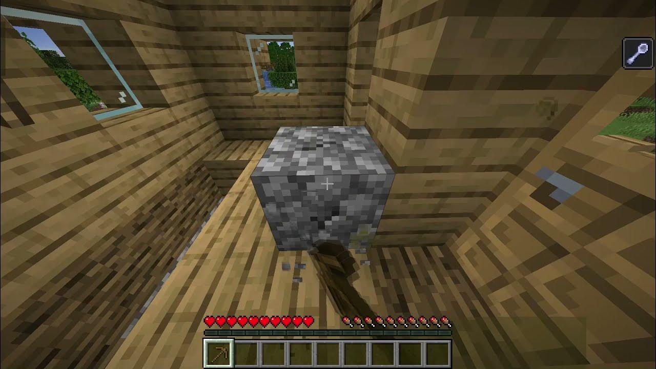 Minecraft Mining Cobblestone with Mining Fatigue III YouTube