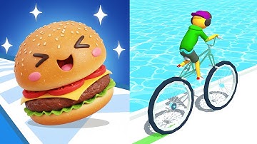 Food Run VS  Big Bike - All Levels SpeedRun Gameplay Android iOS Ep1