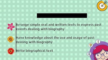 LANGUAGE FEATURES of Recount Text Biography