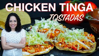 Delicious CHICKEN TINGA recipe | Chicken Tinga TOSTADAS