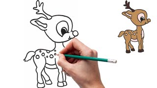 Deer drawing easy #drawing