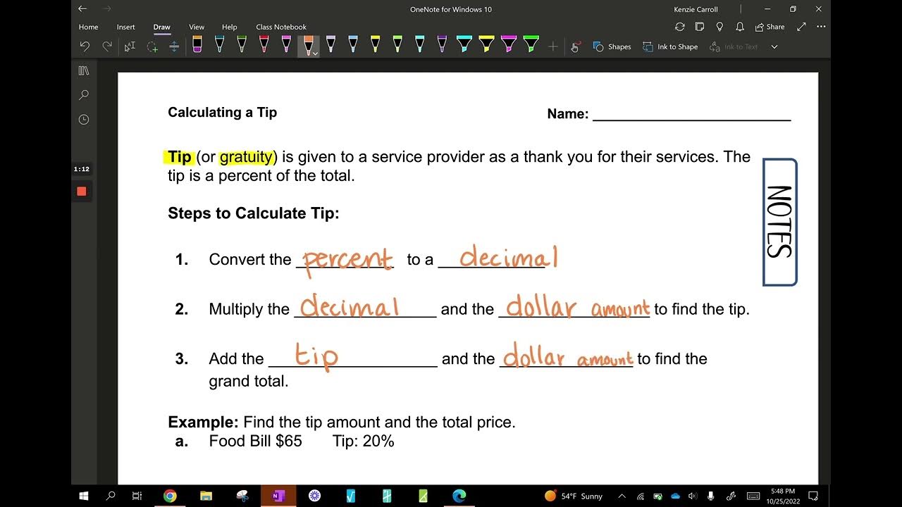 calculating-a-tip-on-a-bill-youtube