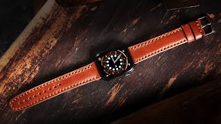 MAKING A LEATHER APPLE WATCH STRAP (22mm) – ASMR | PDF PATTERN