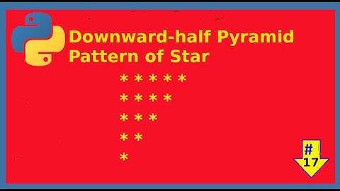 Downward-half Pyramid Pattern of Stars