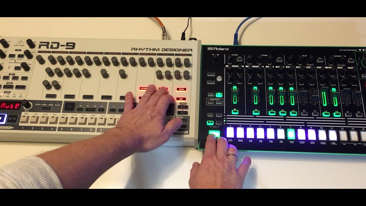 Behringer RD-9 vs. RD-8 Sound Style comparison with same patterns