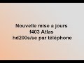 Nouvelle mise a jour f403 Atlas hd200s/se  par téléphone