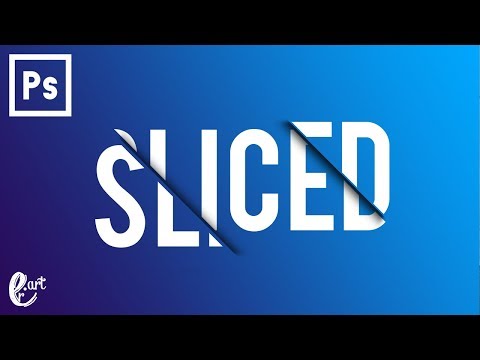 How To Create Sliced Text In Adobe Photoshop Tutorial Youtube
