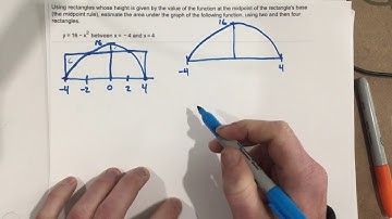 Approximate the area under a curve using rectangles with Midpoints (Midpoint Rule)
