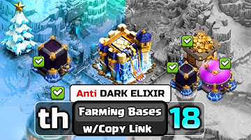 COC TH18 FARMING BASE 2025 anti Dark Elixir, Gold and Elixir! Best TH18 Farm Base Link
