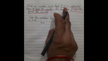 Find a number such that if 8 is subtracted from 9 times the number, the result......#maths #ytshorts