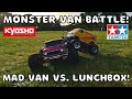 Tamiya lunchbox vs kyosho mad van monster van battle