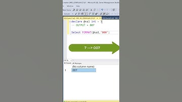 SQL Trick to Add Leading Zeroes ! #sqltips
