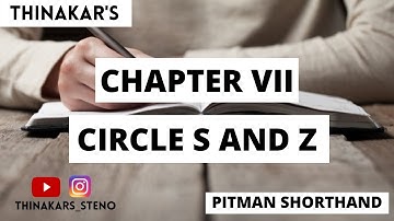 English shorthand Chapter 7 | Circle S and Z | Pitman english shorthand in Tamil | Chapter 7