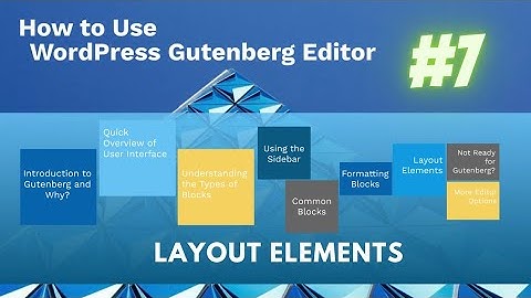 How to Use WordPress Gutenberg Editor | Free Video Course | #layout elements  | Part #7