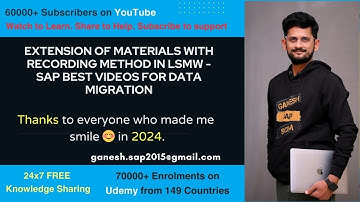 Uitbreiding van materialen met opnamemethode in LSMW - SAP Beste video