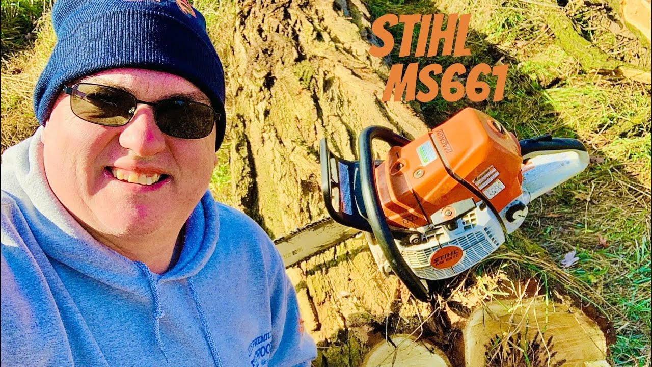 Cutting HUGE locust FIREWOOD log with Stihl MS661 - YouTube