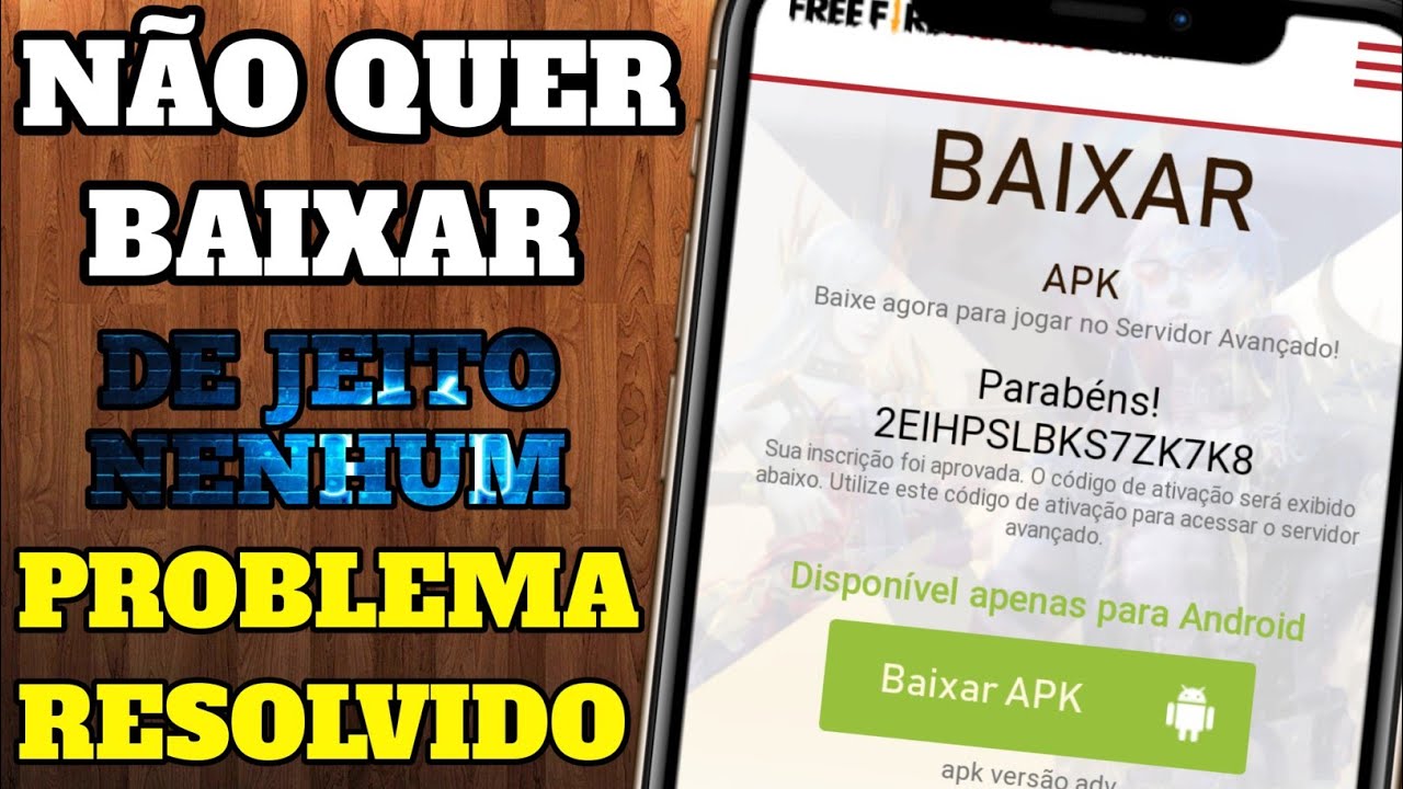 NÃO CONSEGUE BAIXAR O SERVIDOR AVANÇADO DO FREE FIRE? VEJA COMO RESOLVER SERVIDOR  AVANÇADO DE JULHO 