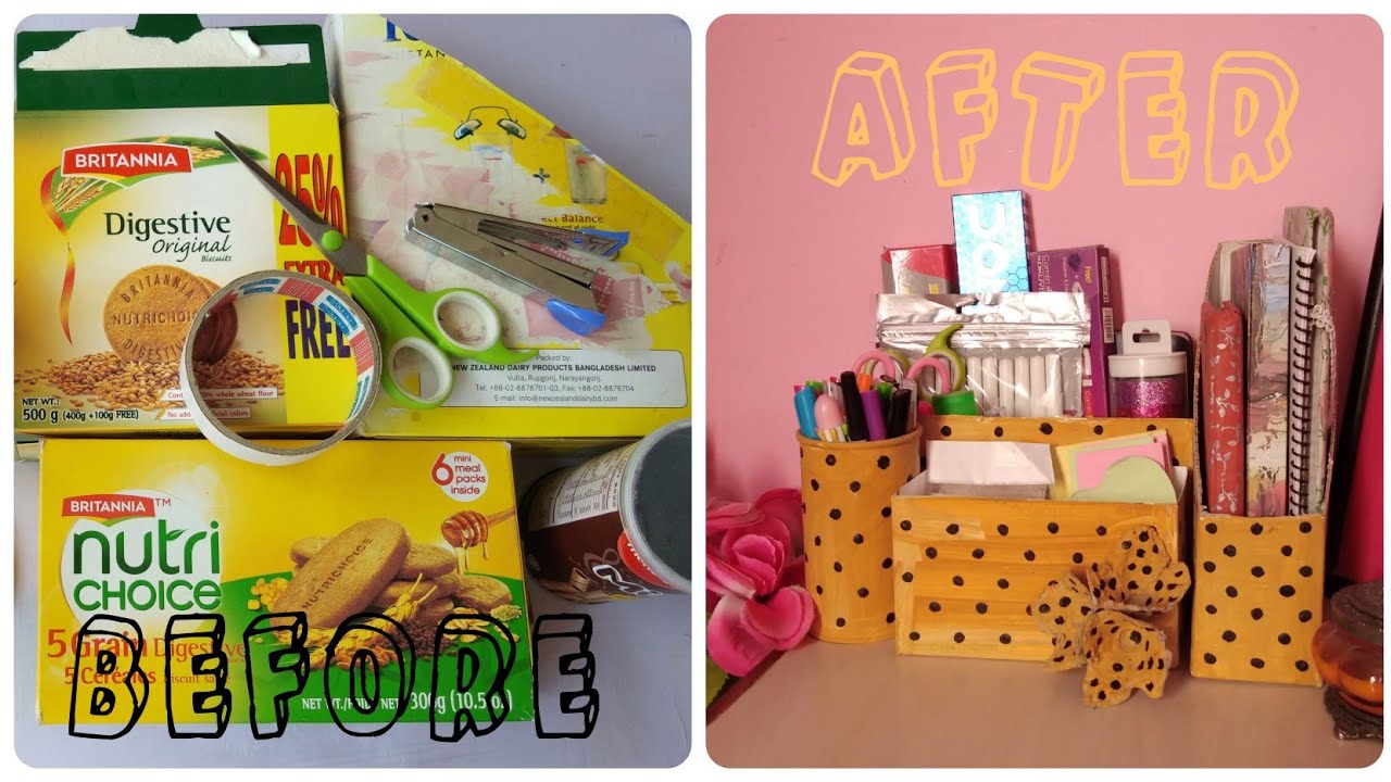 DIY DESK ORGANIZER - YouTube