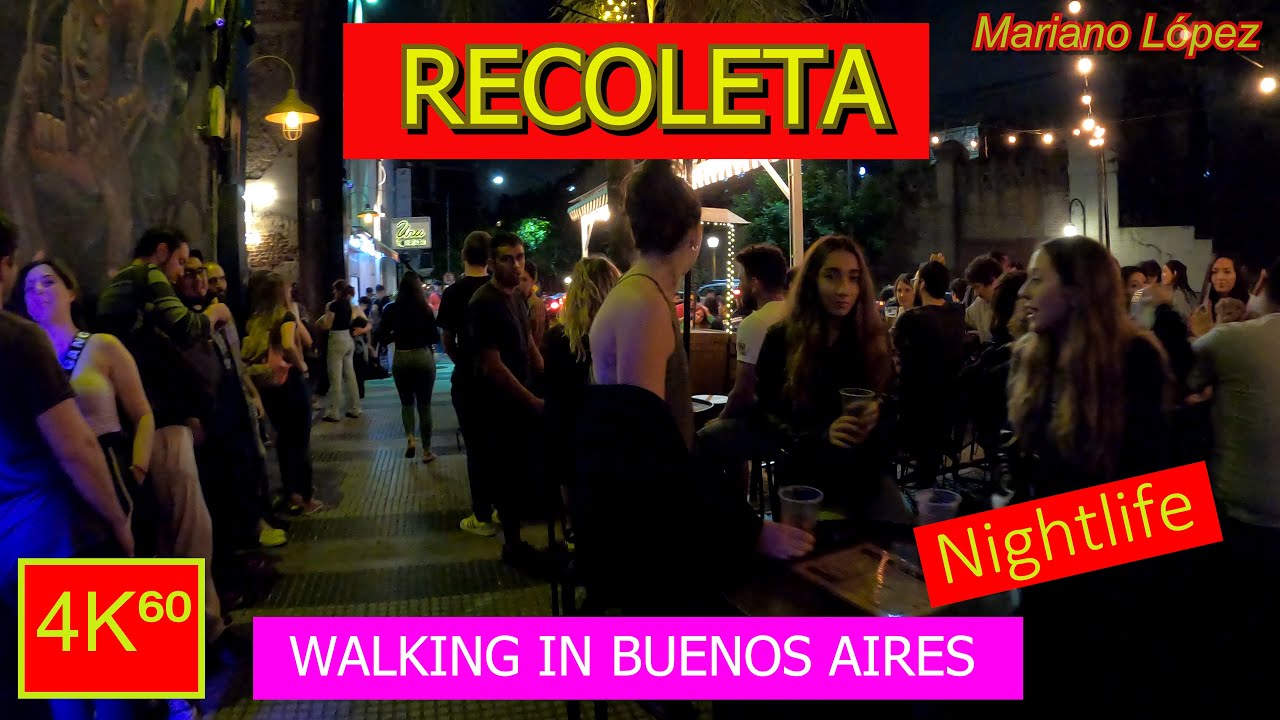 4K⁶⁰ 🚶 - 👉 БУЭНОС АЙРЕС ночью 🌙 прогулка - Пеший тур - АРГЕНТИНА - Путешествия - Видеоблог🌟