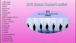 【作業用BGM】BTS Busan Concert setlist